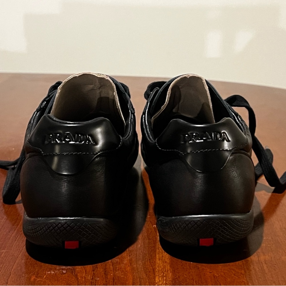 Men’s Authentic Prada Sneakers Size 9 Pristine - Unworn Nero 4E1835 - Picture 7 of 8